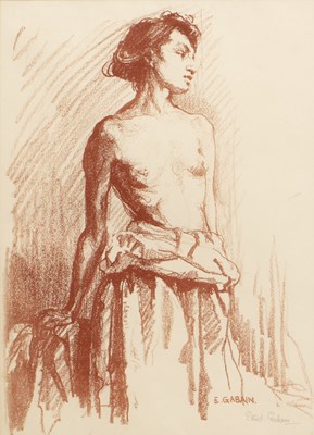 Lot 57 - Ethel Gabain (1883-1950) A nude, standing,...