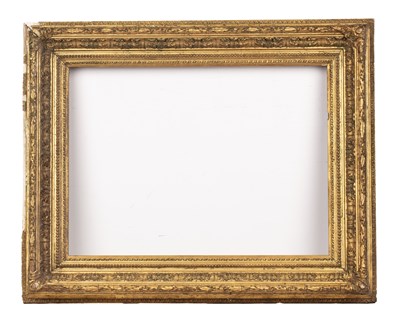 Lot 577 - A 19th century gilt gesso frame, the border...