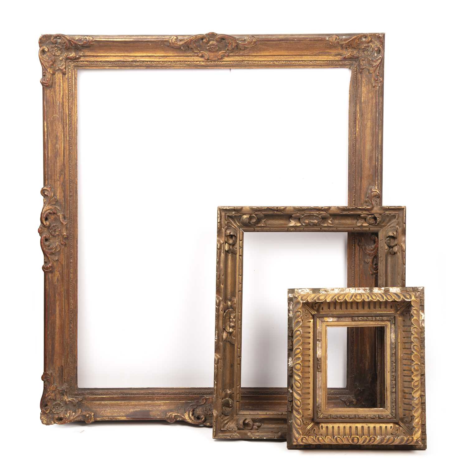 Lot 582 - An 18th century style gilt frame, of rococo