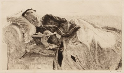 Lot 76 - Francis Dodd (1874-1949) 'A Leisurely Read',...