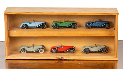 Lot 1323 - A collection of six Dinky Toys sports cars