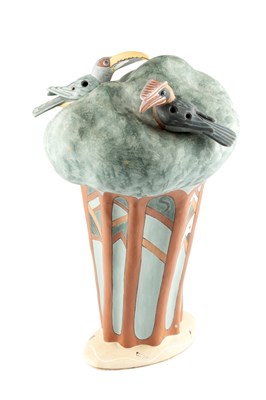 Lot 404 - Neil Ions (b.1949) Tree of Life earthenware,...