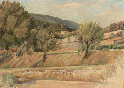 Lot 348 - Percy Horton (1897-1970) Landscape near...