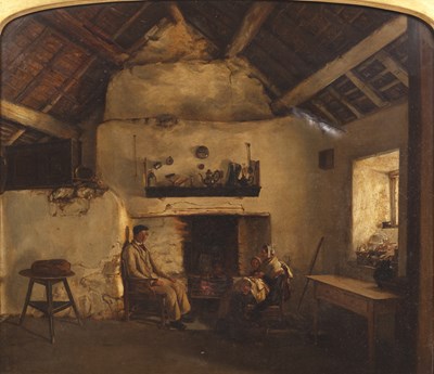 Lot 359 - William Poole (c.1798-1888) 'Interior scene...