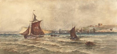 Lot 475 - Thomas Bush Hardy (1842-1897) Fishing boats...