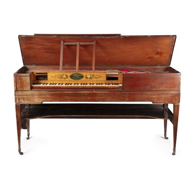 Lot 103A - A George III mahogany cased square piano, the...