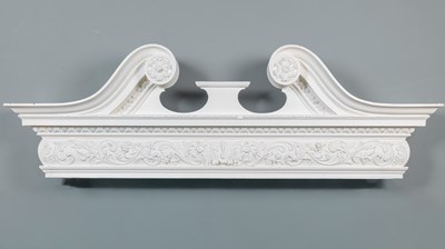 Lot 1035 - A 19th/early 20th century white-painted overdoor