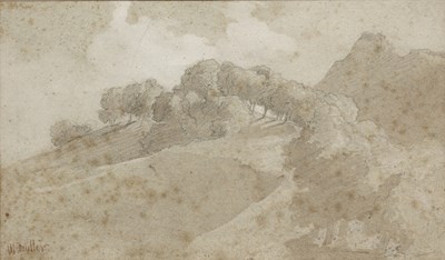 Lot 372 - W.J. Muller (1812-1845) 'Hilly Landscape with...