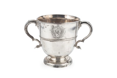 Lot A George I Britannia standard silver twin...