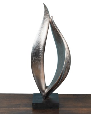 Lot 100 - A contemporary silvered sculpture