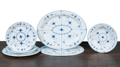 Lot 109 - A collection of Royal Copenhagen 'Flute' pattern porcelain