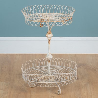 Lot 1106 - A two-tier wirework plant stand