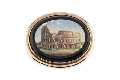 Lot 18 - A 19th century micromosaic panel brooch,...