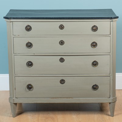 Lot 191 - A 19th century continental chest of drawers