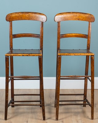 Lot 5 - A pair of early 20th century bar stools