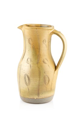 Lot 449 - Ray Finch (1914-2012) Jug stoneware  yellow...