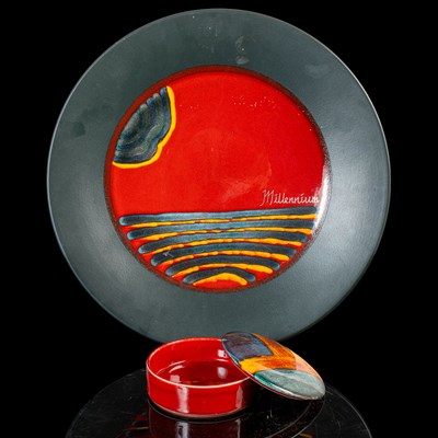 Lot 156 - A Poole Millennium charger and a box and cover