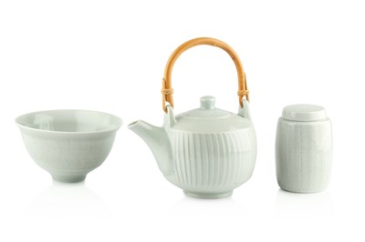 Lot 470 - David Leach (1911-2005) Teapot, bowl and jar...