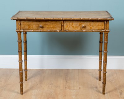 Lot 1 - A Regency faux bamboo side table