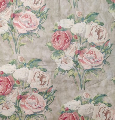 Lot 185 - A pair of linen, lined curtains by Design Guild