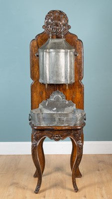 Lot 26 - An 18th century French oak lavabo