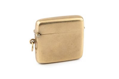 Lot 547 - An Edwardian 9ct gold vesta case, Chester 1908,...