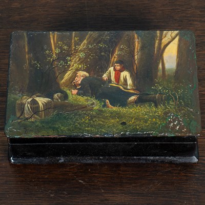 Lot 317 - A Russian tabletop box