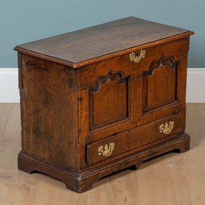 Lot 13 - An 18th century Welsh oak coffer bach