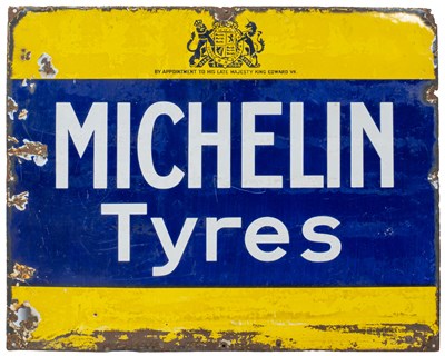Lot An antique Michelin enamel sign