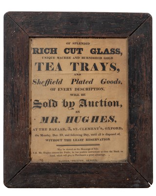 Lot 1200 - A framed auction advertising poster