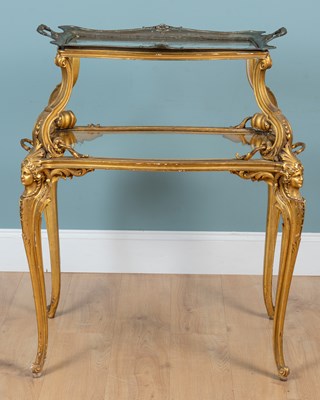 Lot 159 - A 19th century gilt etagere