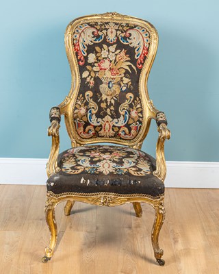 Lot 470 - A 19th century armchair in the French style