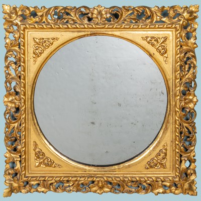 Lot 351 - An antique Florentine gilt wall mirror