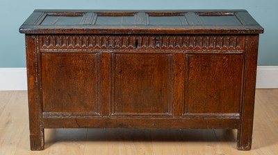 Lot 358 - An 18th century chest or coffer