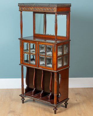 Lot 354 - A 19th century French mahogany display cabinet