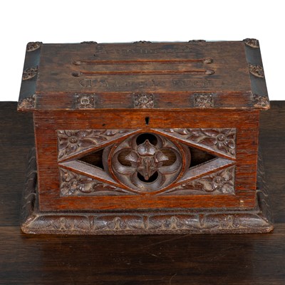 Lot 290 - A Victorian oak country house letter box