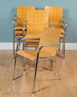 Lot 112 - A set of ten Conran elbow chairs