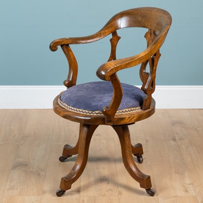 Lot 337 - An antique desk chair