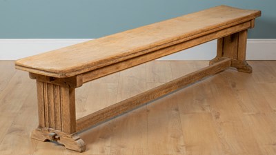 Lot 233 - An oak refectory-style bench