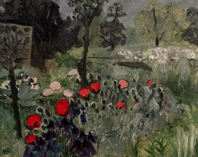 Lot 279 - Hugh Cronyn (1905-1996) Overgrown Garden oil...
