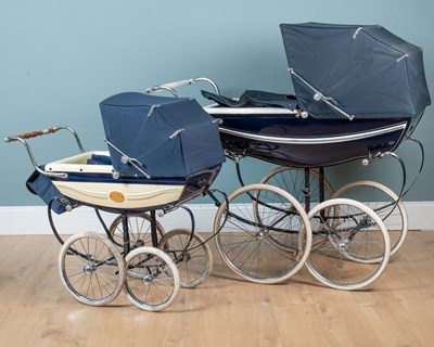Lot 1310 - Two Silver Cross coach-built prams