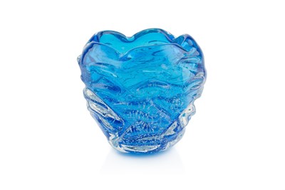 Lot 600 - Flavio Poli (1900-1984) for Seguso Vase blue,...