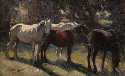 Lot 275 - Harry Fidler (1856-1935)  New Forest Ponies...