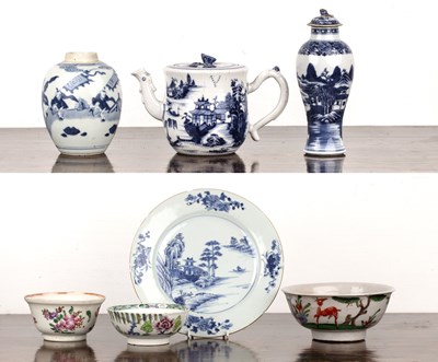 Lot 28 - Group of blue and white porcelain and other...