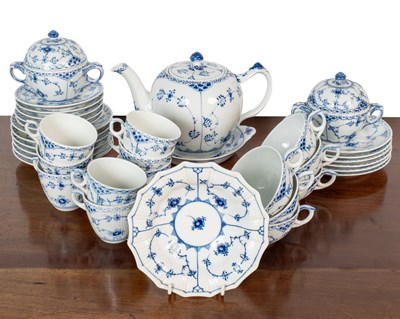 Lot 258 - A collection of Royal Copenhagen 'Flute' pattern porcelain