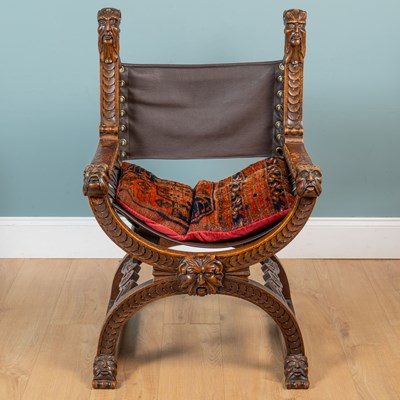 Lot 495 - An Italian Renaissance-style chair