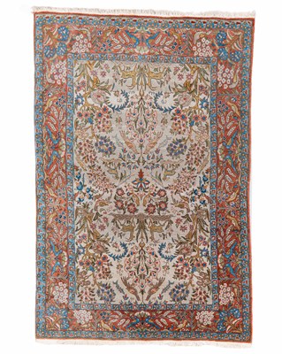 Lot 288 - A wool and silk Qum rug