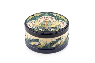 Lot 550 - Moorcroft Pottery Circular Pot and Cover, 2013...