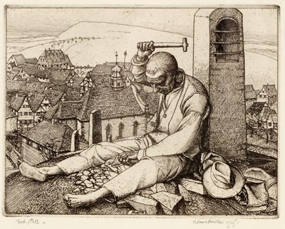 Lot 205 - Robert Austin (1895-1973) Bed Slate, 1925...