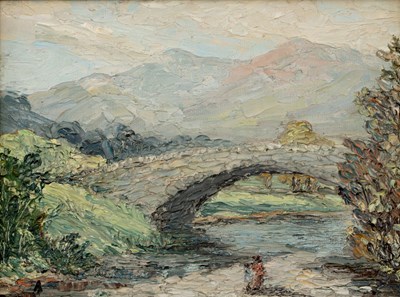 Lot 336 - Helen Layfield Bradley (1900-1979) The Bridge,...
